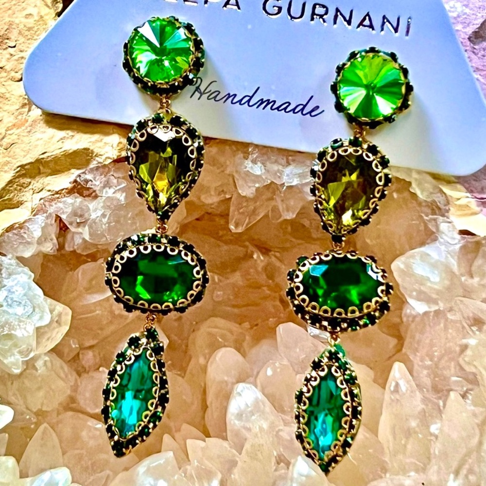 NWT Deepa Gurnani Beaded Crystal Chandeliers